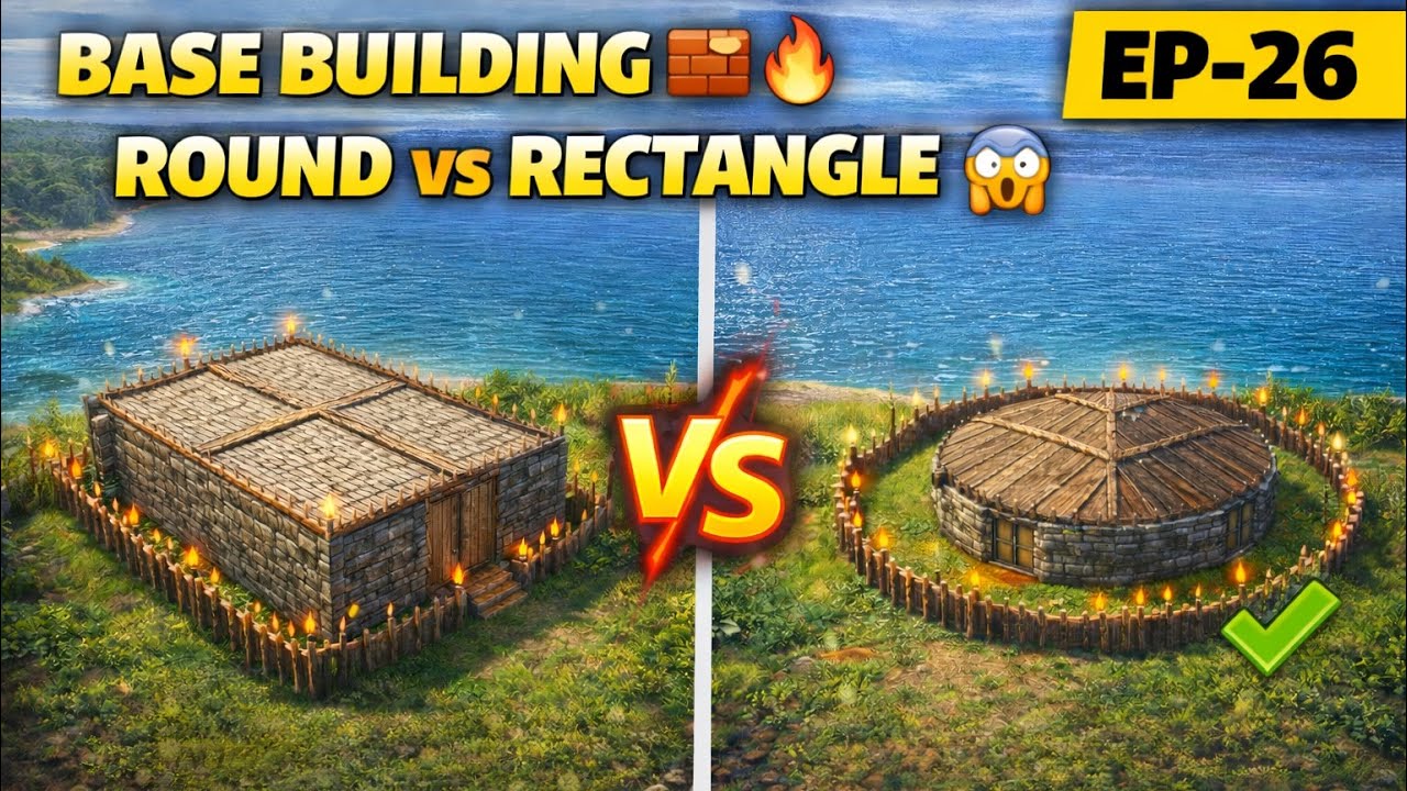 ARK Survival Evolved Hindi | Base Building Guide 🧱🔥 | Round & Rectangular Base | EP 26