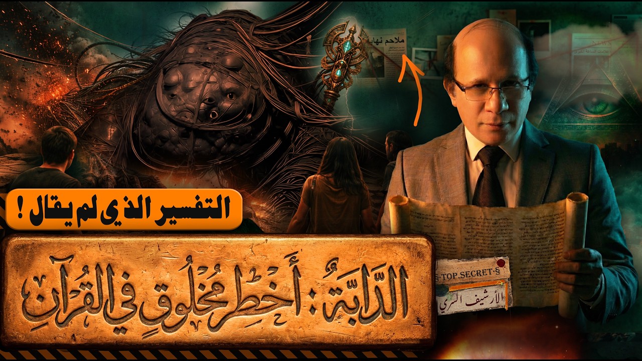 مواصفات أخـطـر مخلوق في القرآن بالذكاء الاصطناعي | دابــة نـهاية الزمـان | التفسير الذي لم يقال !!