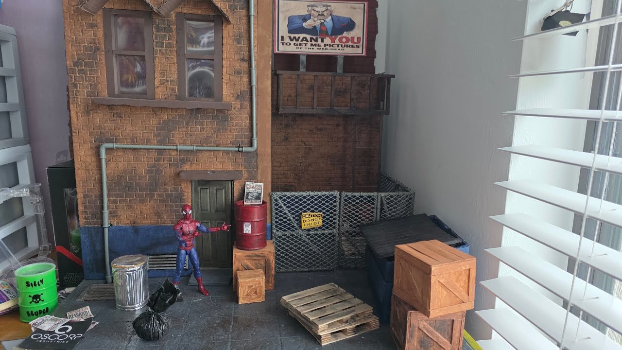 My Marvel Legends 1/12 Scale City Diorama and Accessories #marvellegendscommunity #diorama #figures 