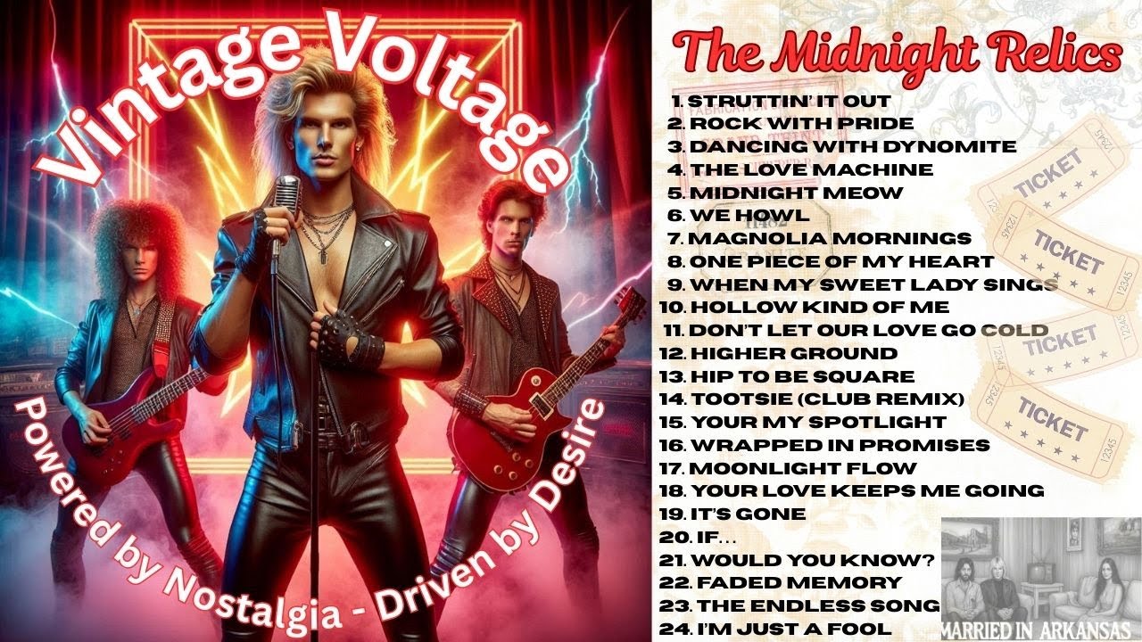 Vintage Voltage first album for the Midnight Relics #midnightrelics #1980smusic #nostalgicvibes