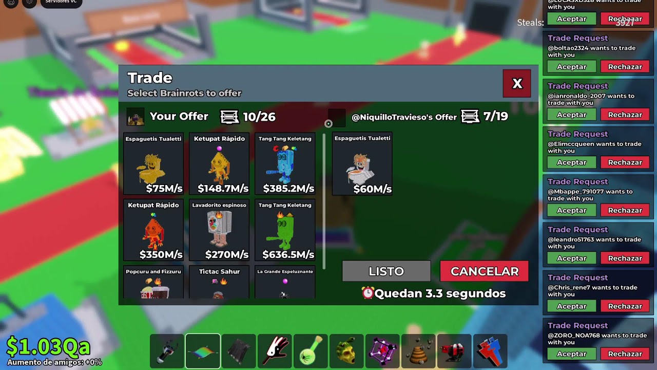 Trades en Roba un brainrotRoblox
 


  Roblox en Roba un brainrot