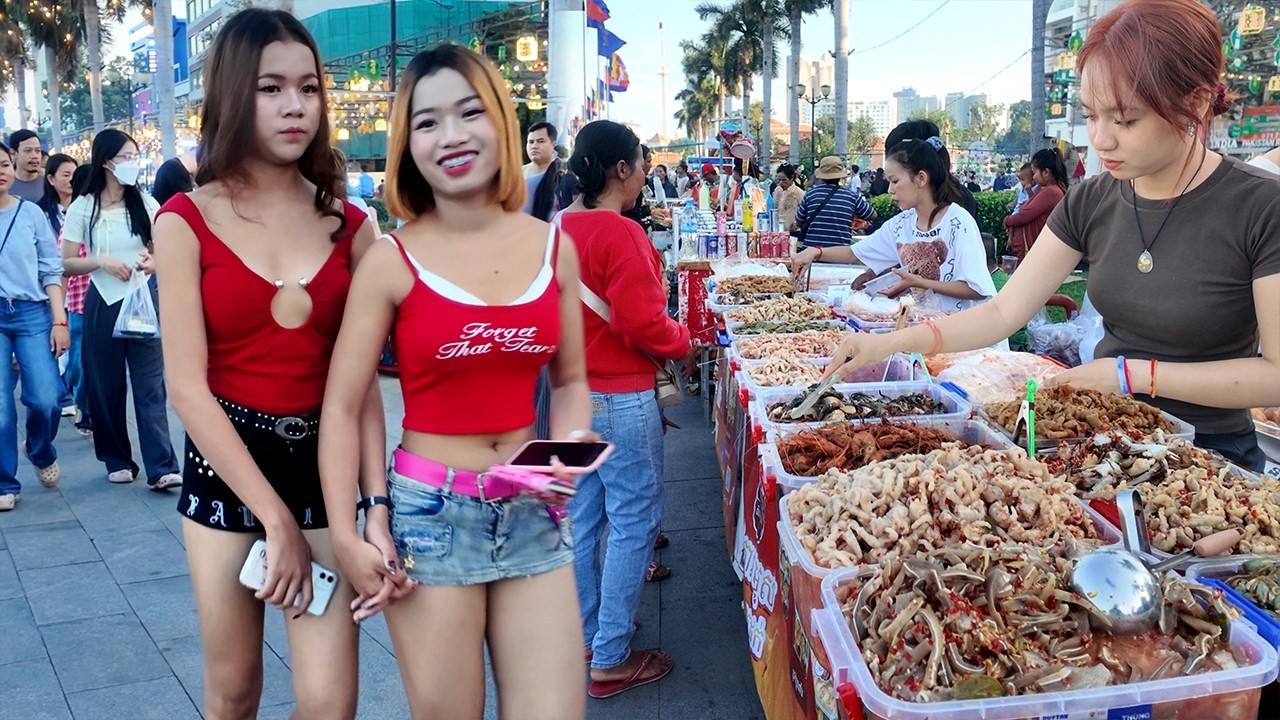 Amazing! Cambodian Street Food Review 2026 - Sunday at Phnom Penh Riverside Market 4K