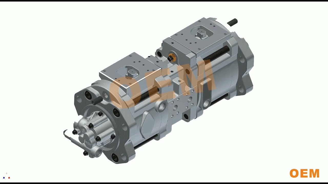 فك وتركيب طلمبه K3V kawasaki pump وتوضيح الأجزاء الداخليه المهندس إيهاب موسي 01094942113