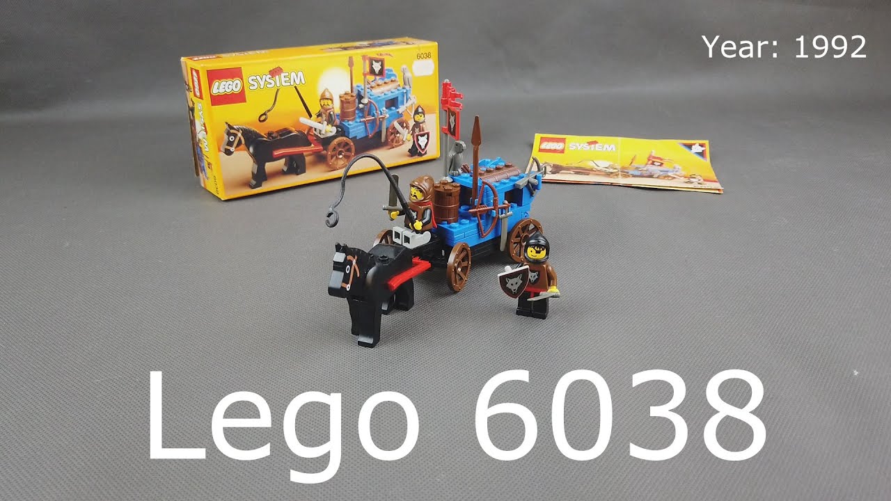 Lego 6038 Wolfpack Renegades year set 1992 Lego CASTLE - Review & Speed Build model B & C