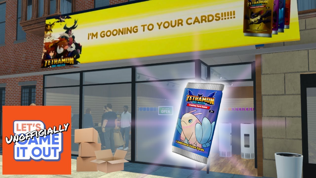 Let's Game it out играет в симулятор карточного магазина TCG