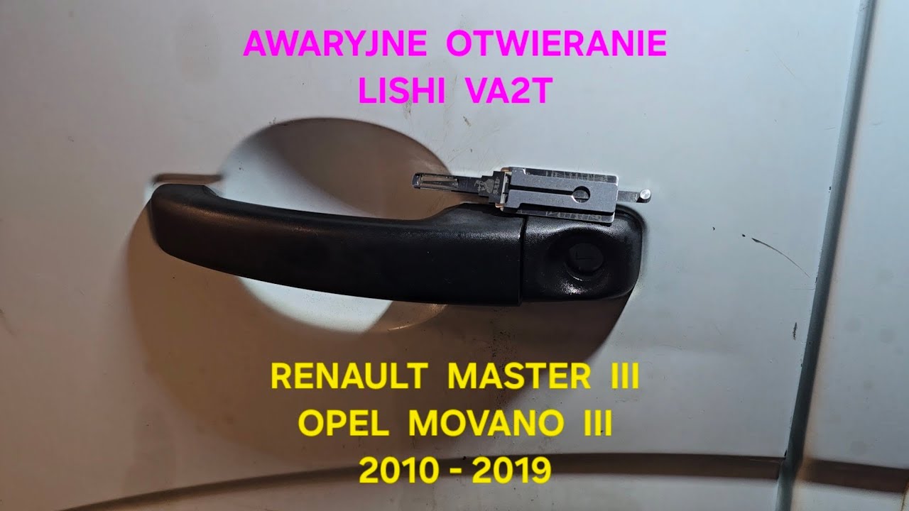 Awaryjne #Otwieranie  Renault Master III 2010-2019 #Lishi VA2T