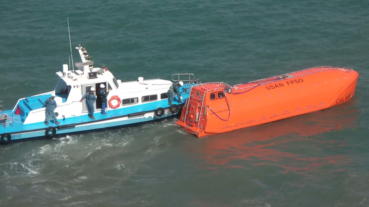 USAN FPSO Free Fall commissioning at HHI Shipyard 2011
