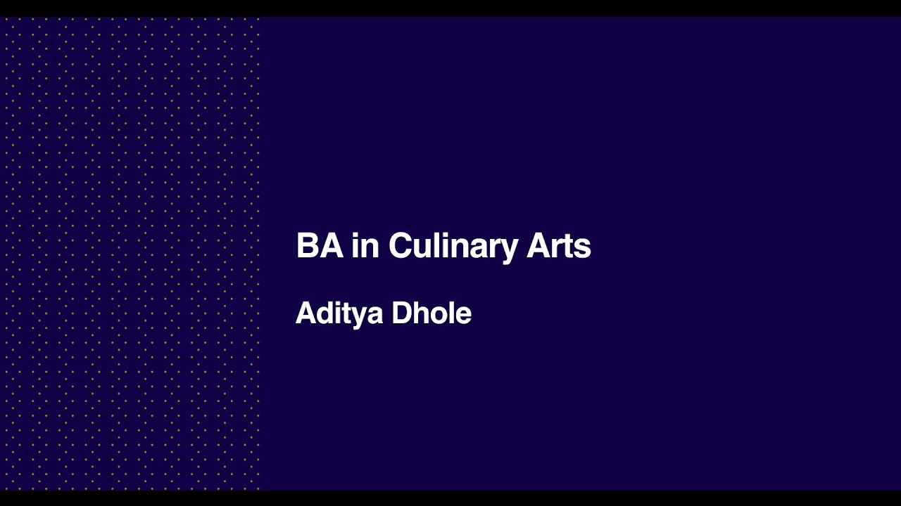 Aditya Dhole, BA in Culinary Arts, Work Placement - Glenlo Abbey Hotel & Estate
