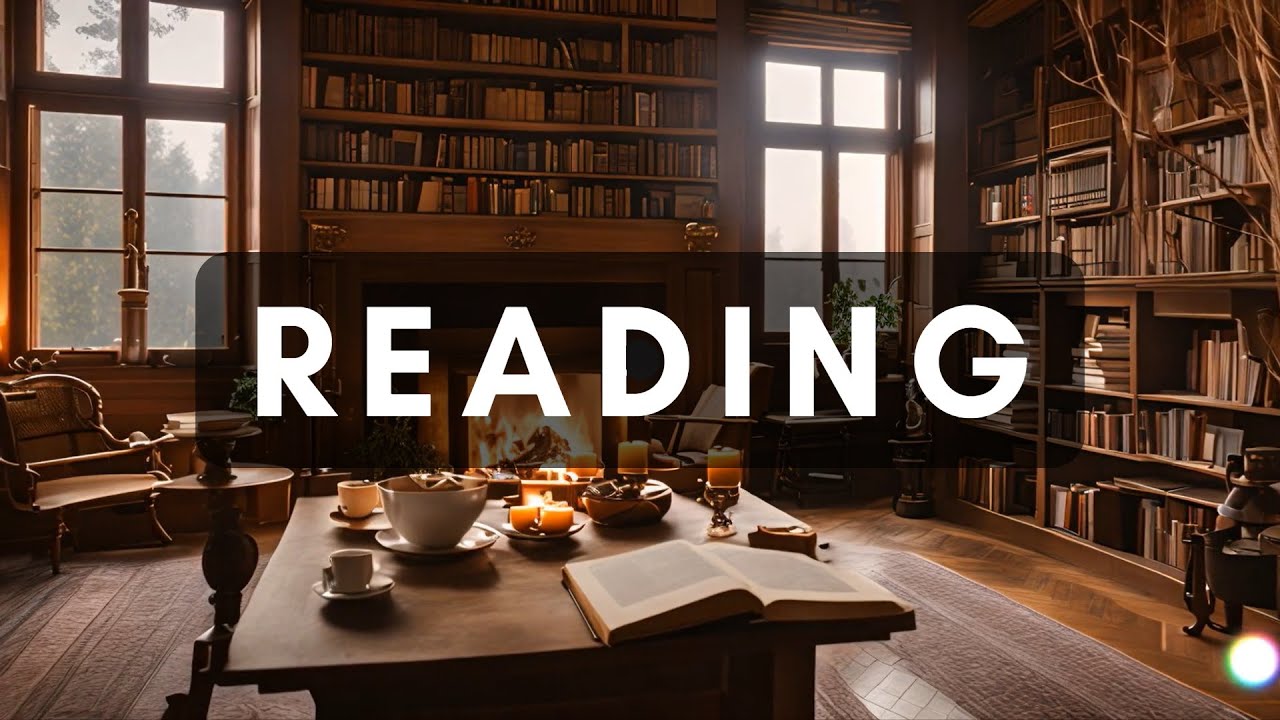 Reading by the Fireplace: Calm Music and Relaxing Environment