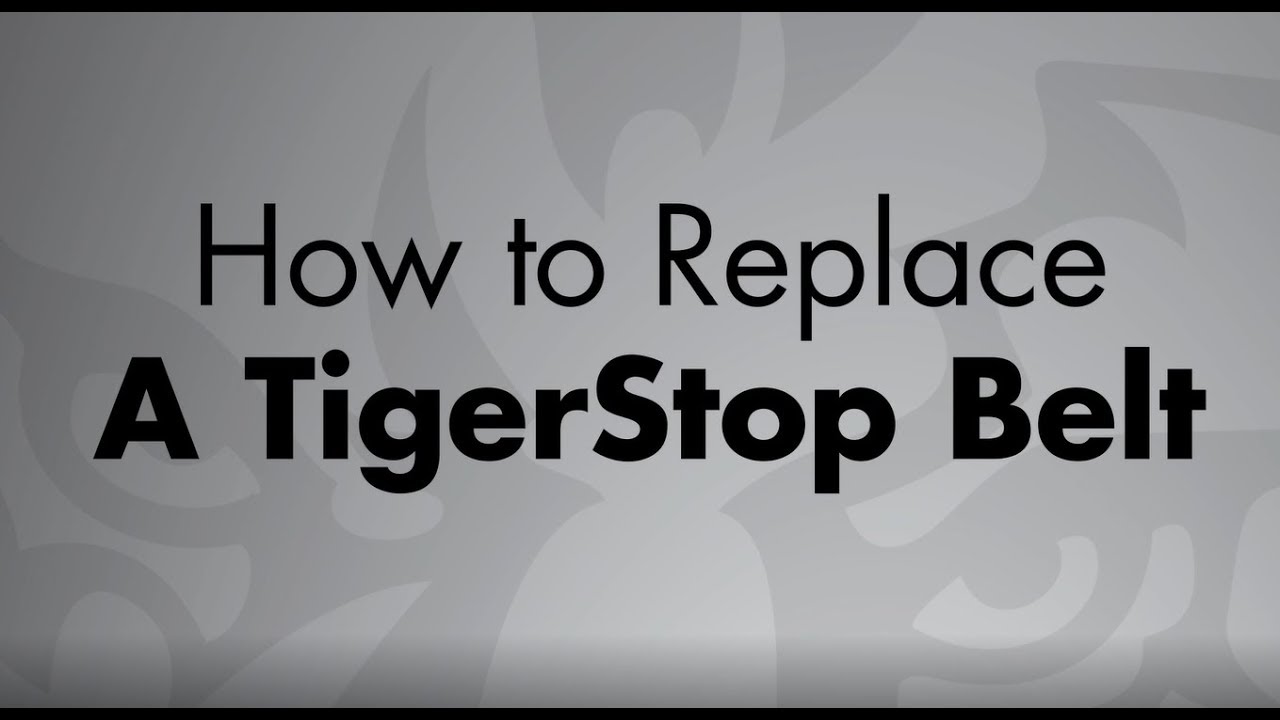 How to Replace a TigerStop Belt
