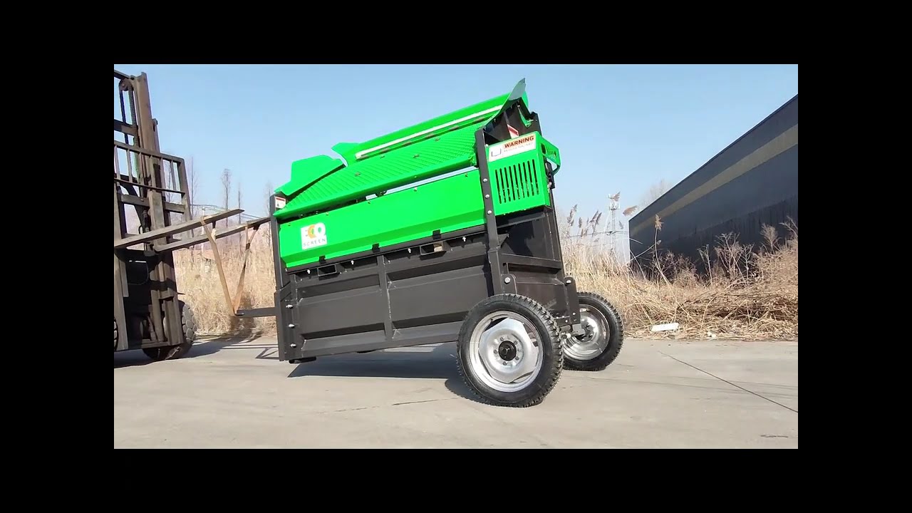Wheeled Gasoline Petrol Mini Topsoil Rock Dirt Vibratory Screen #screening #farming #construction