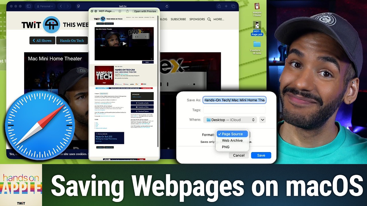 Archiving & Exporting Webpages in Safari - PDFs, PNGs, Page Source, & Web Archive