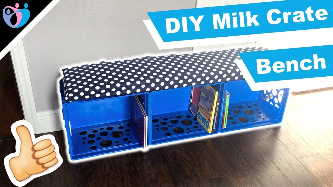 How to make a DIY milk crate bench out of storage containers, Great for Kids