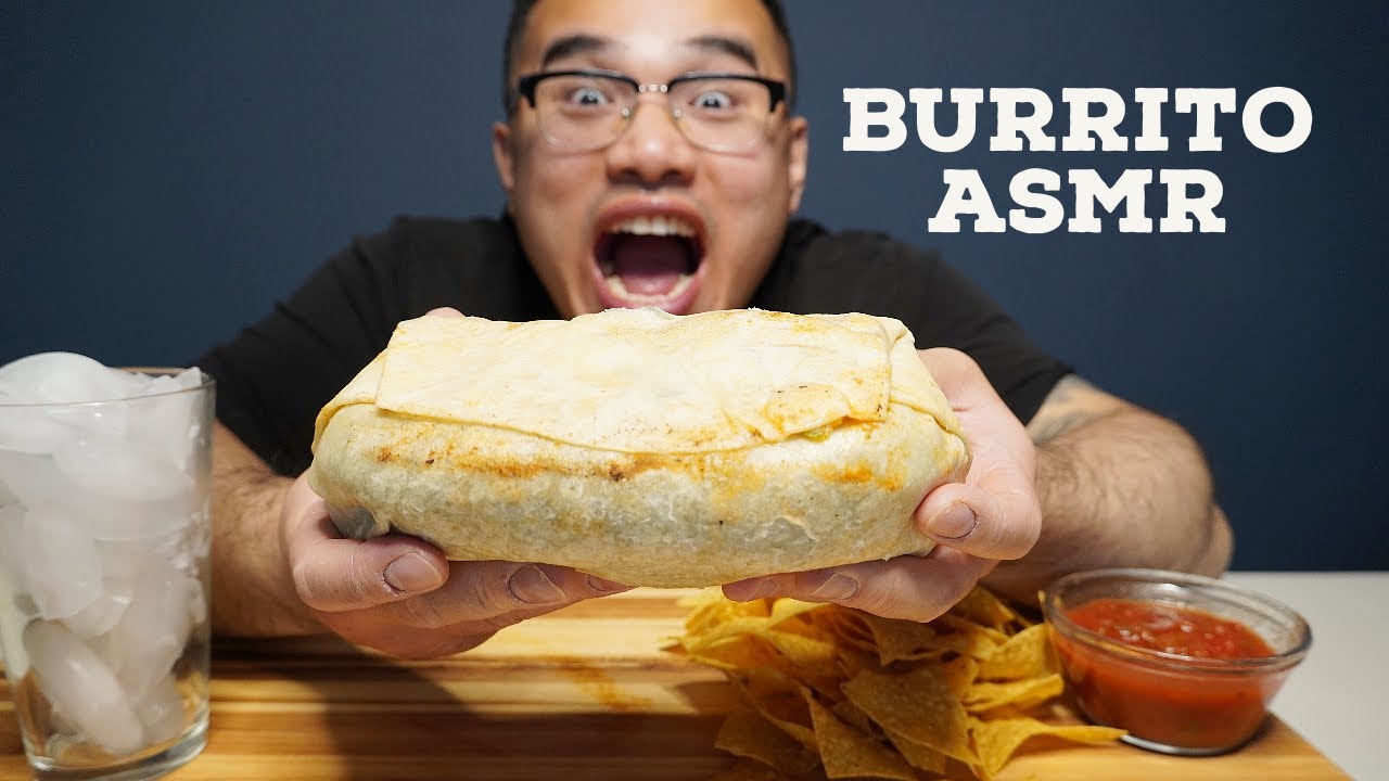 GIANT BURRITO ASMR EATING SOUNDS