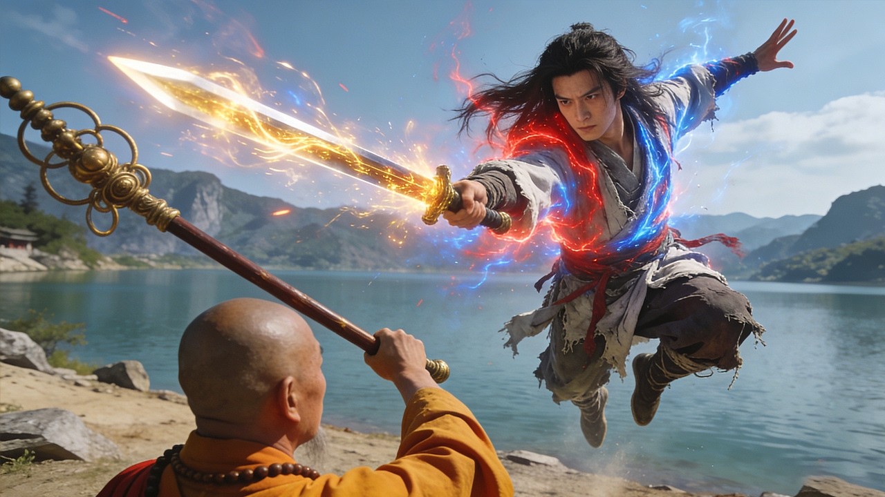 Kung Fu Film!Shaolin master despises an injured boy,who defeats him with an unmatched swordsmanship
