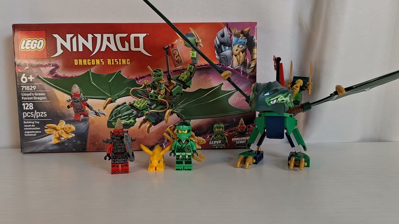 Обзор набора LEGO Ninjago Dragons Rising «Зеленый лесной дракон Ллойда».