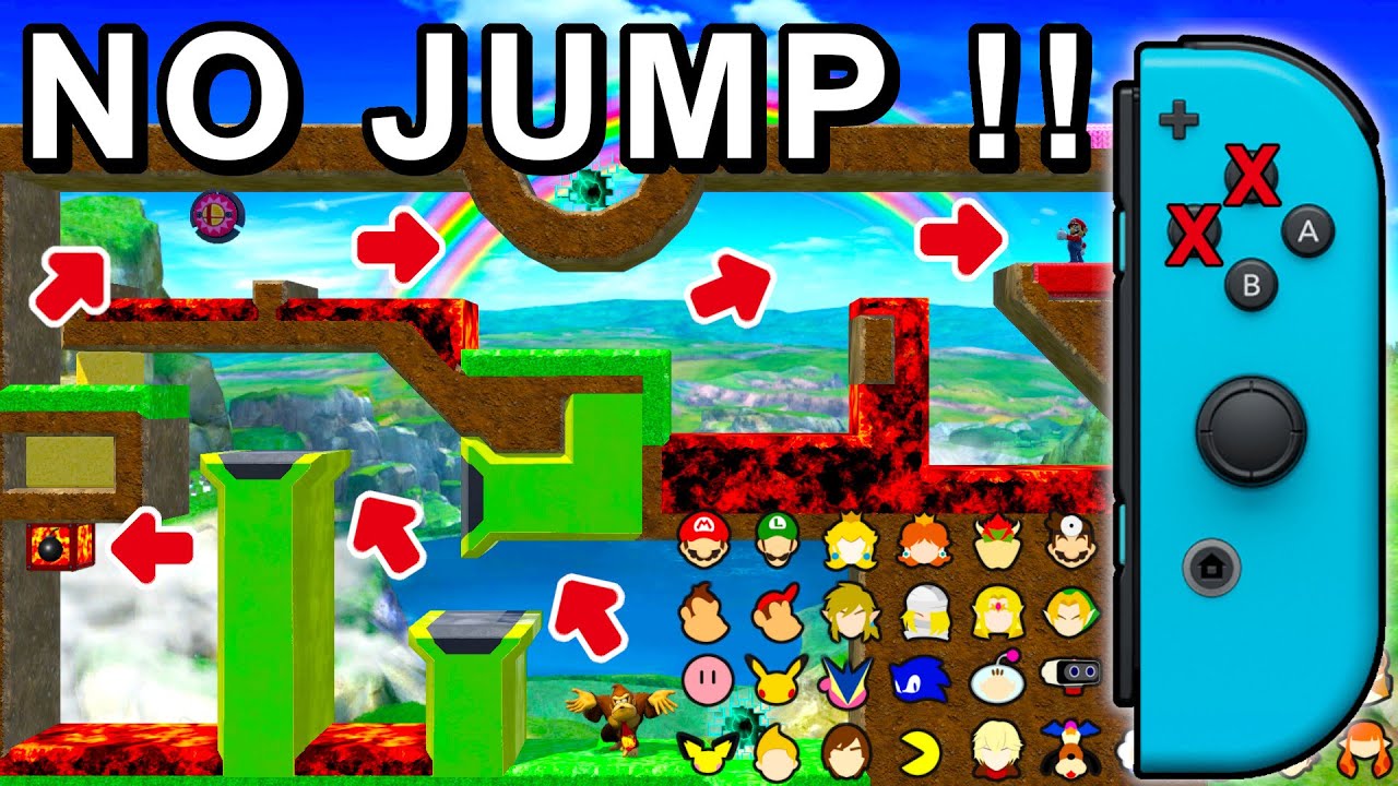 Who Can Pass The Mario Maze Without Jumping ? - Super Smash Bros. Ultimate
