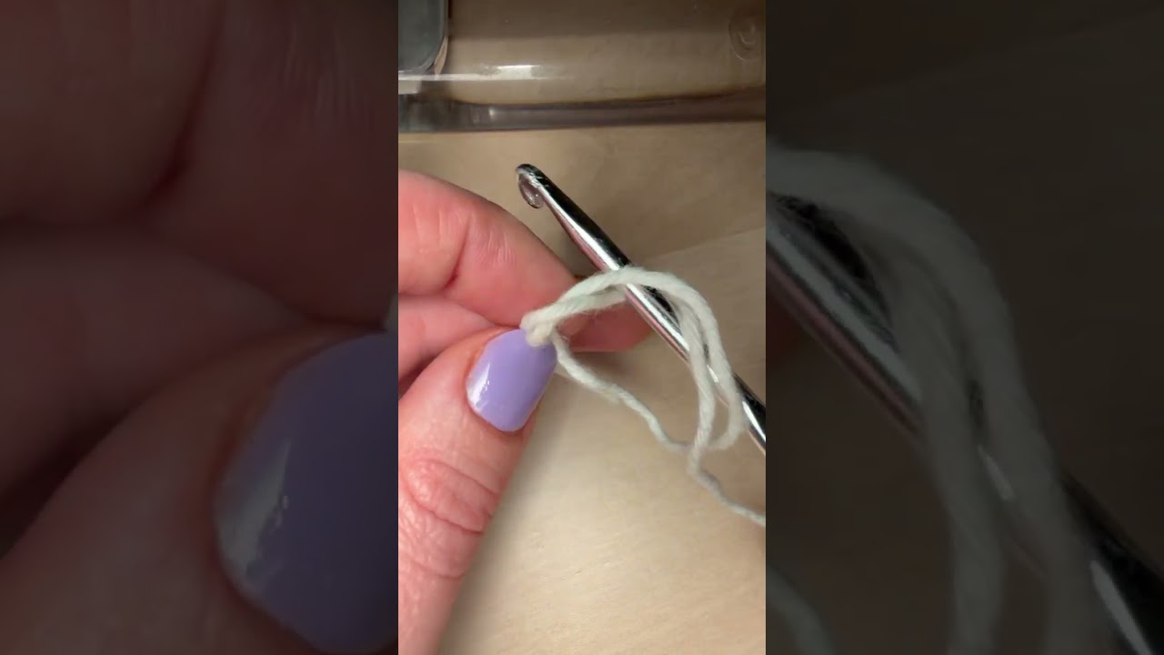 Step 1 Slip knot tutorial for beginners