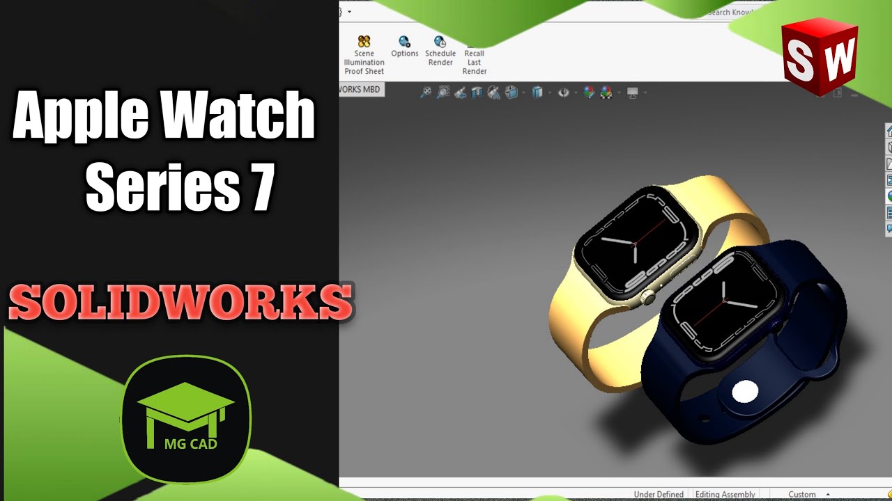 SOLIDWORKS TUTORIAL| apple watch series 7 | 3D Modeling