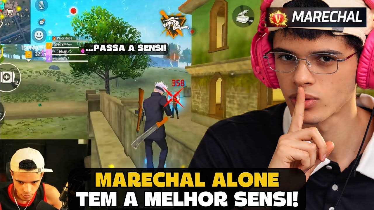 MARECHAL TEM A MELHOR SENSI E PROVOU NA RANK! FREE FIRE - MARECHAL HIGHLIGHTS