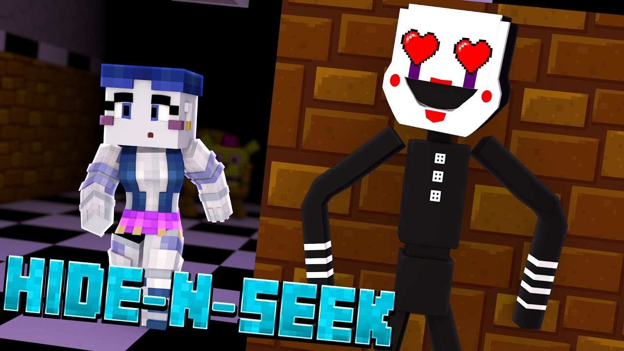 PUPPET LOVES BALLORA!? Minecraft FNAF Sister Location HIDE N SEEK