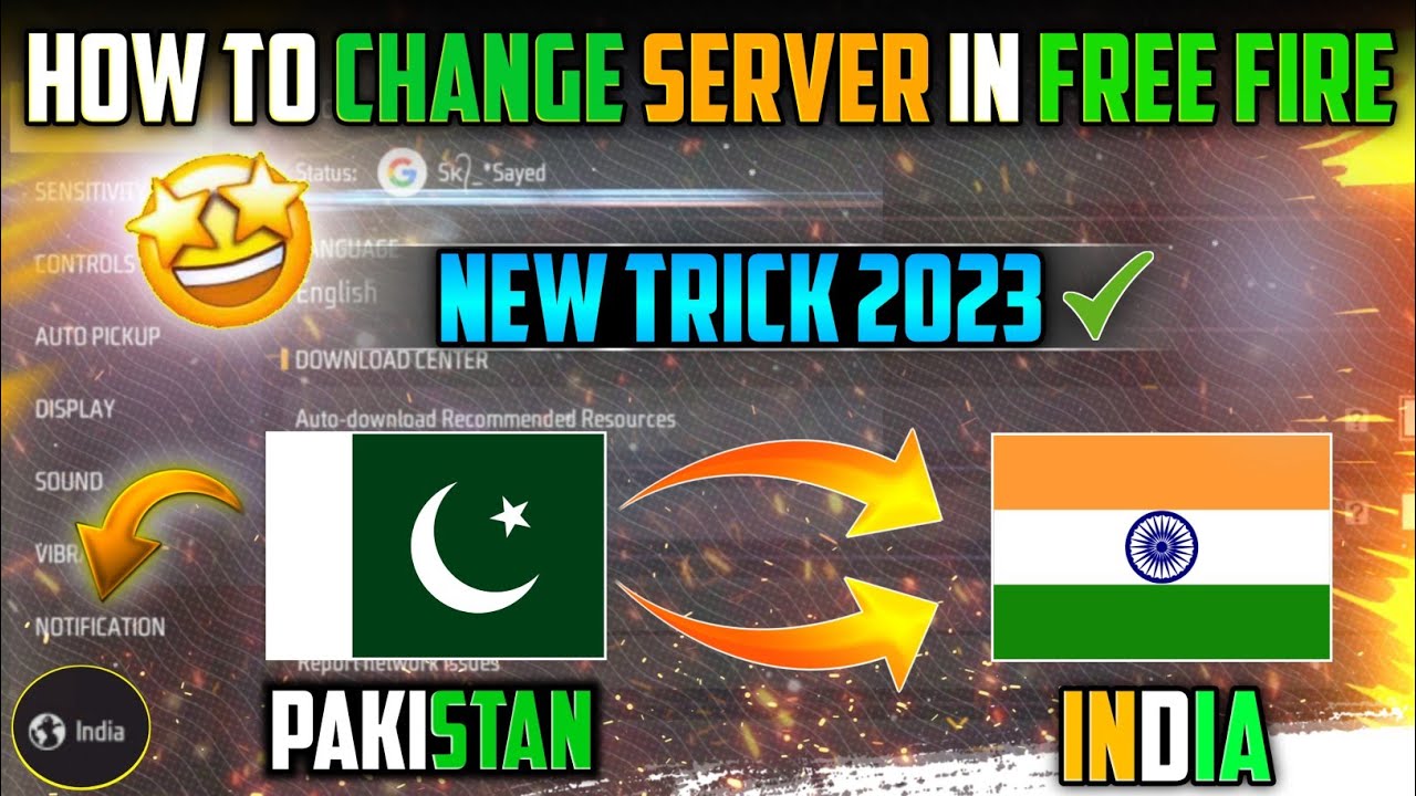 How To Change Server Pakistan To India || New Trick 2023 || Free Fire Server Change Kaise Kare 2023