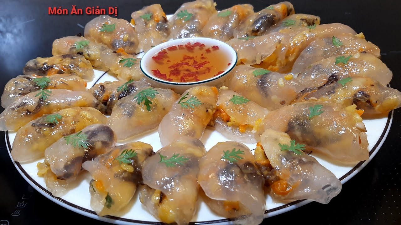 BÁNH BỘT LỌC Chay  , không cần nhồi bột,hay gói vẫn dai mềm ngon/Món Ăn Giản Dị