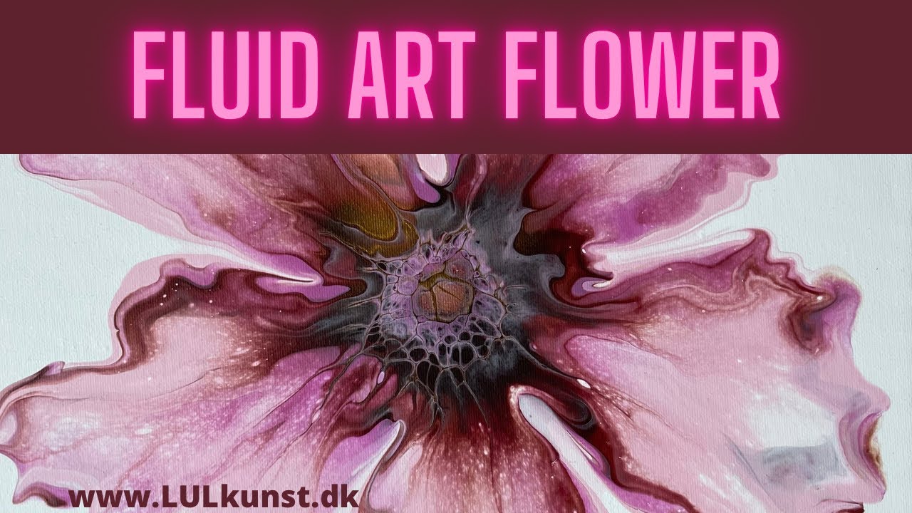 #118 Pink flower Liquid art / acrylic pouring