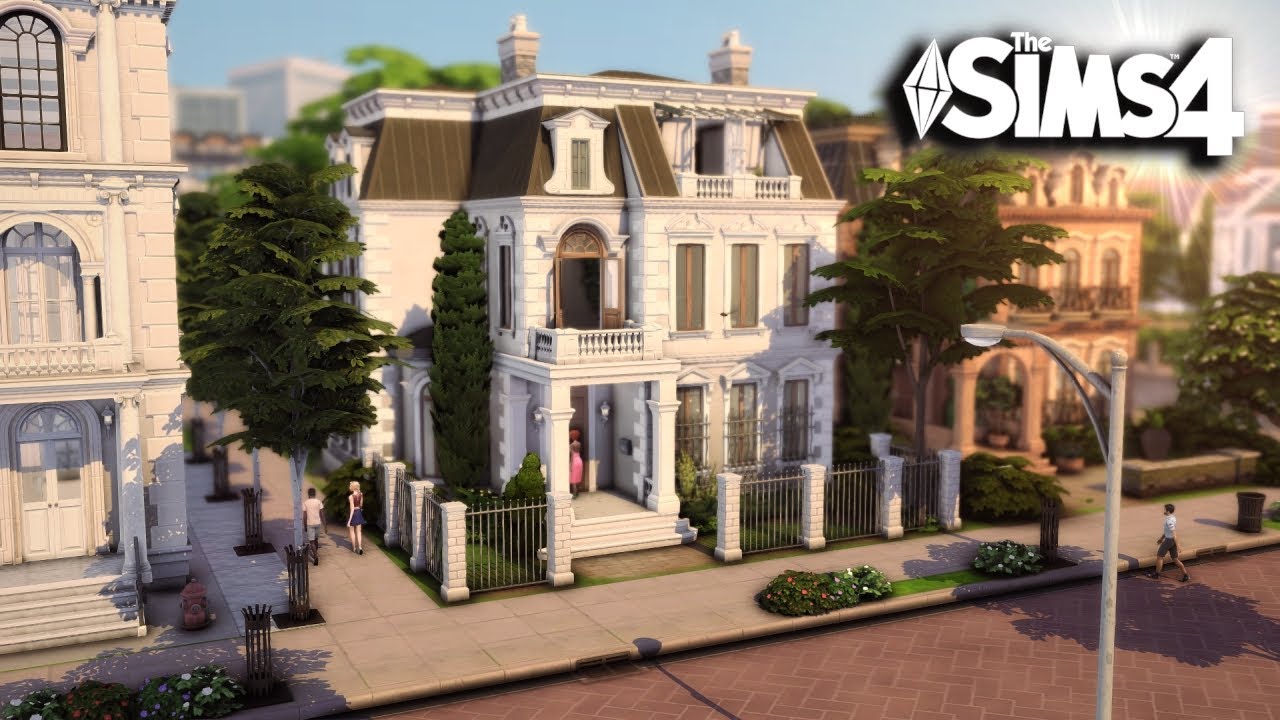 Stylish white villa | The Sims 4  build