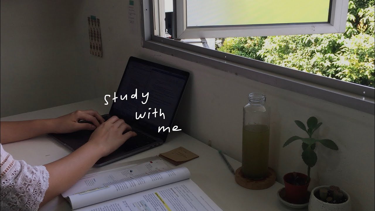study with me | real time 1 hour, no music 🌳