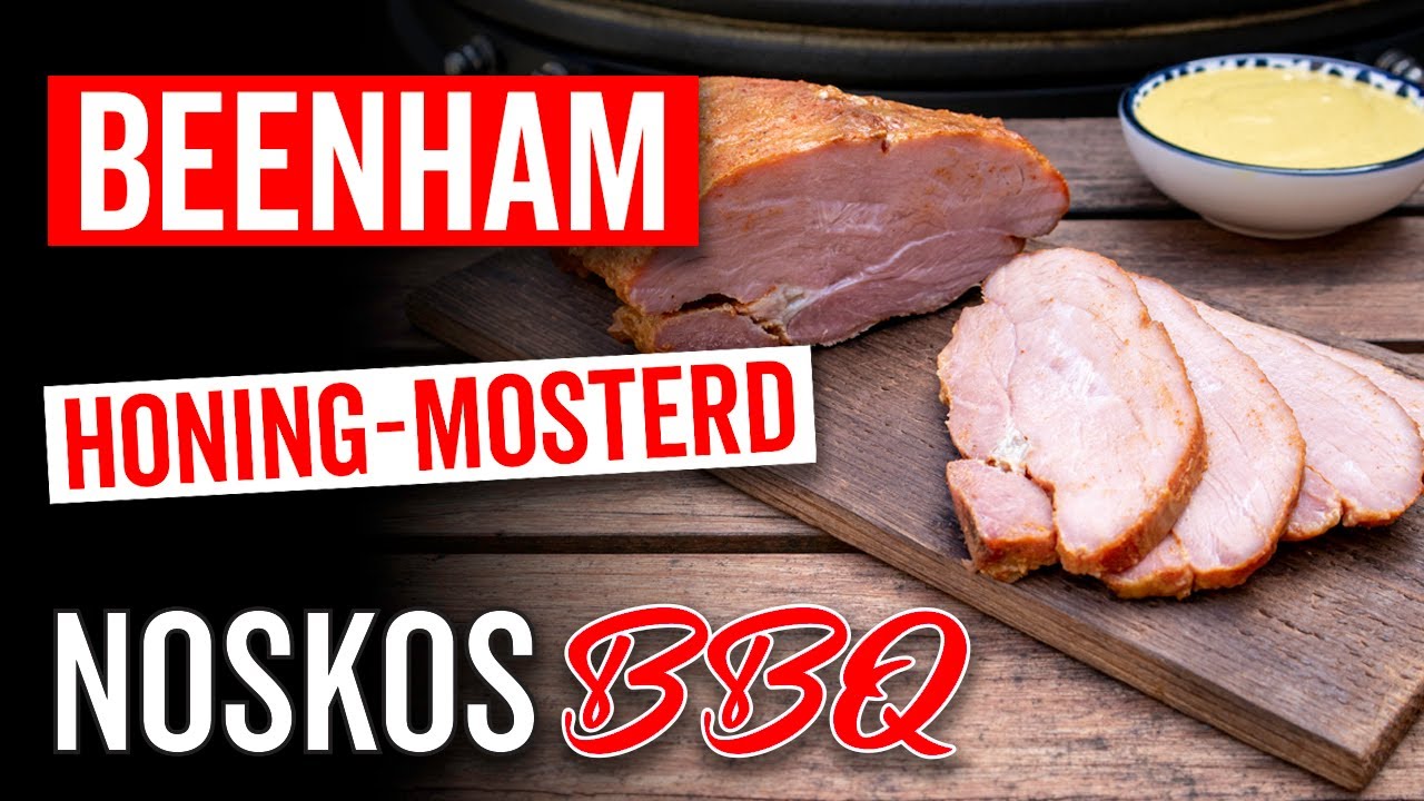 BEENHAM met honing-mosterdsaus van de barbecue!