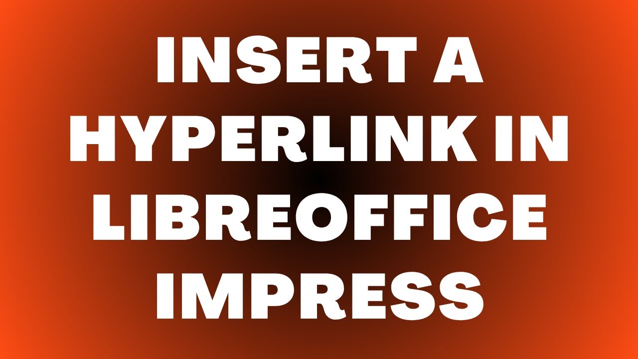 Как вставить гиперссылку в LibreOffice Impress
