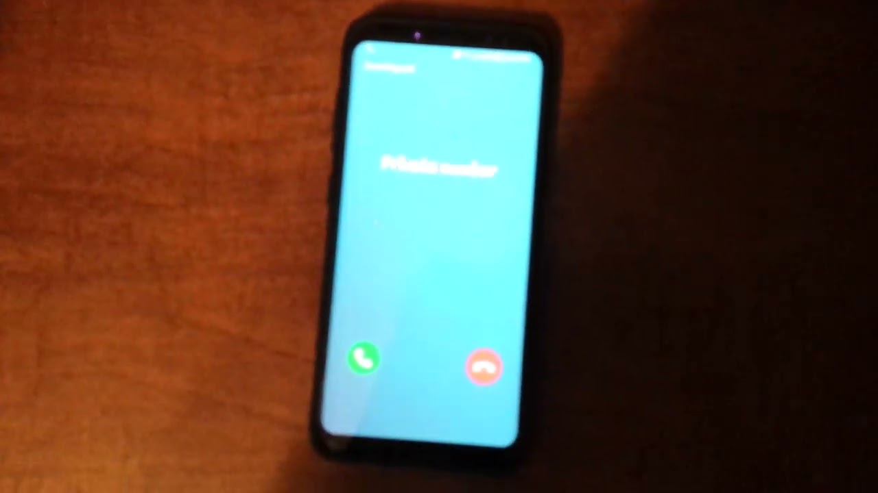 Samsung galaxy s8 incoming call (Android 7)