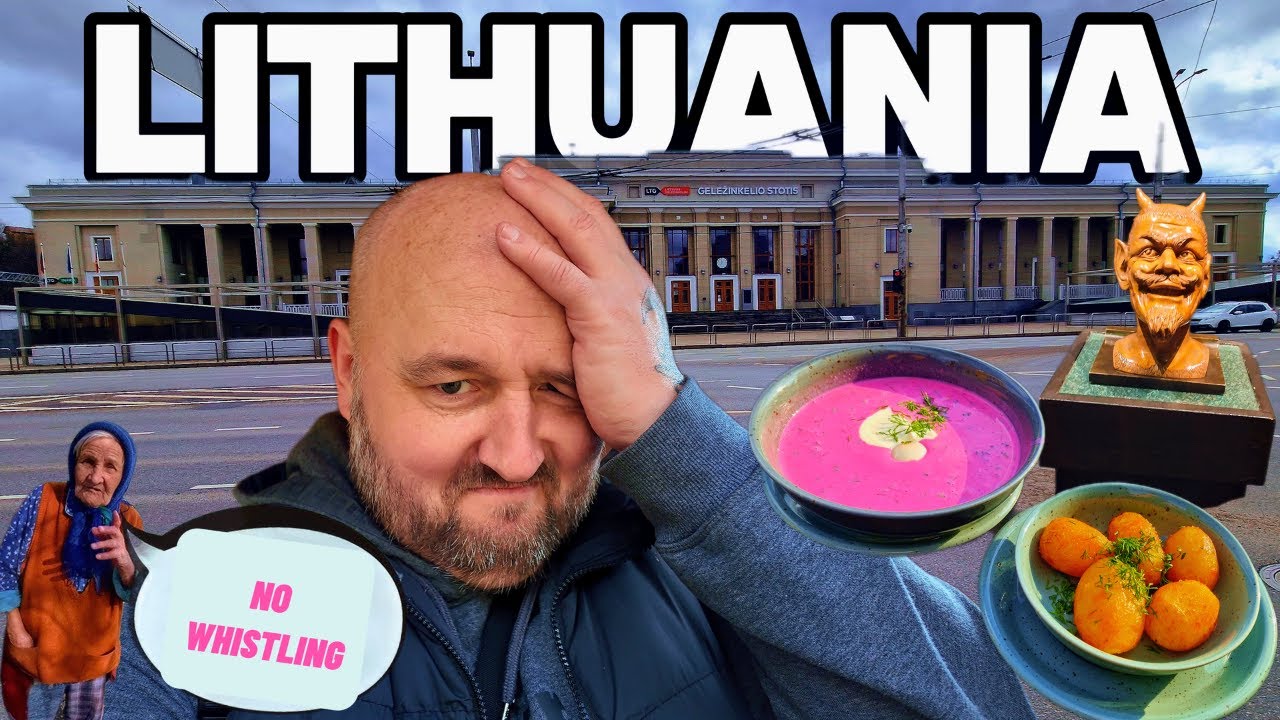 I got FOOD POISONING in the country where WHISTLING IS FORBIDDEN !!! - Welcome to Kaunas, Lithuania.