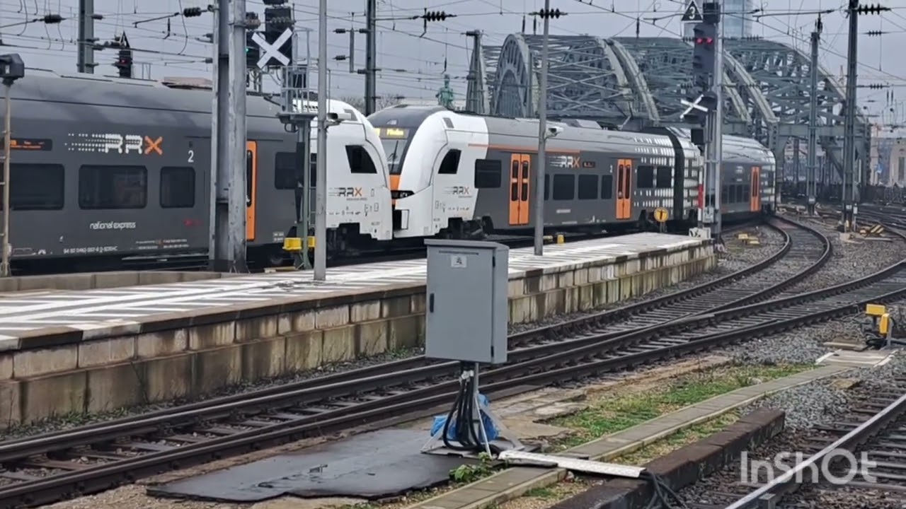 Zugverkehr aus Köln Hbf und von der Hohenzollernbrücke