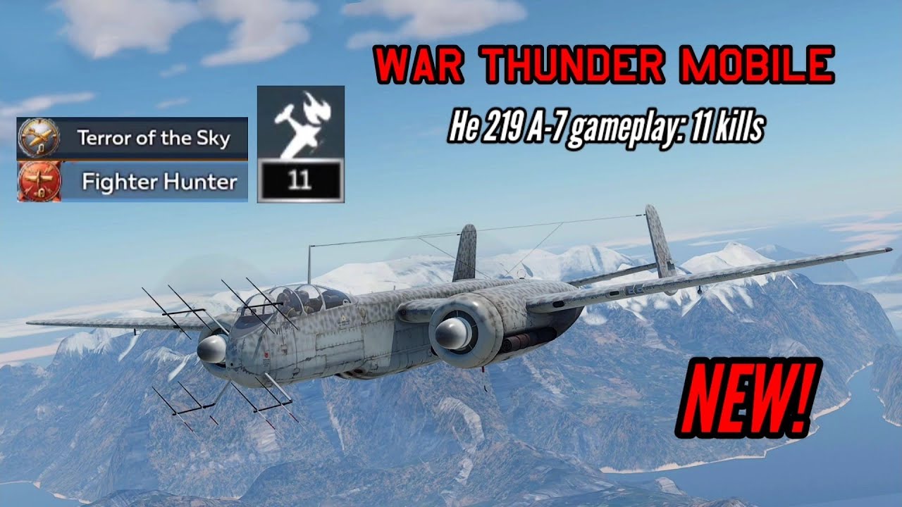 NEW! He 219 A-7 gameplay: This plane is made of guns - War Thunder Mobile