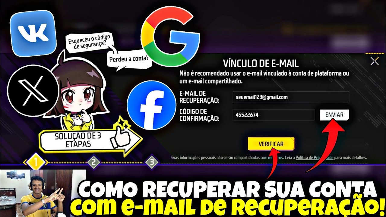 COMO RECUPERAR SUA CONTA COM EMAIL DE RECUPERAÇÃO! COMO RECUPERAR CONTA ATUALIZADA 2025