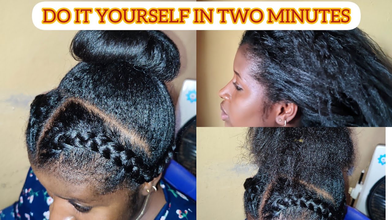 How to pack your natural hair yourself without extension in 2munites| Do it yourself| DIY