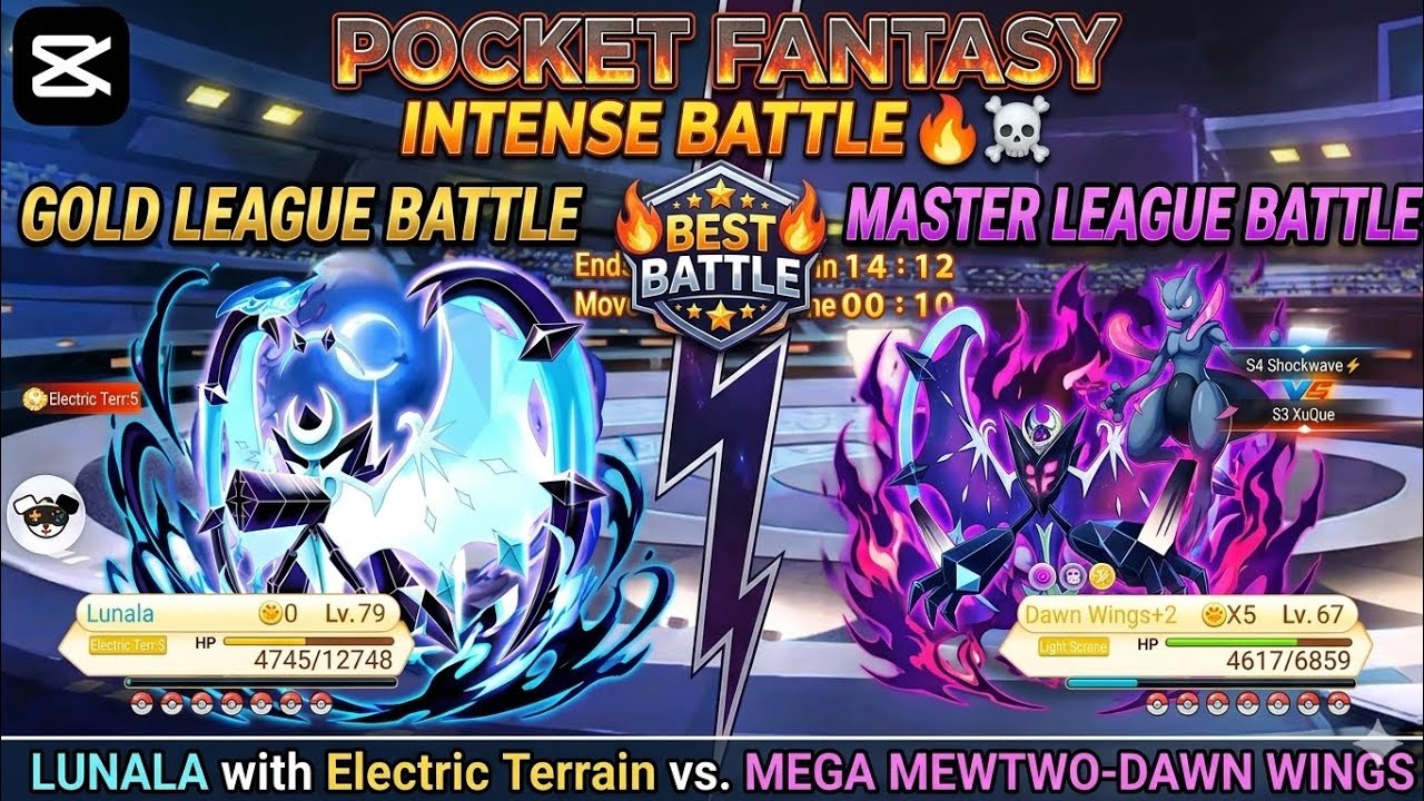 Pocket fantasy most intense master & gold league battles! ⚔️🔥