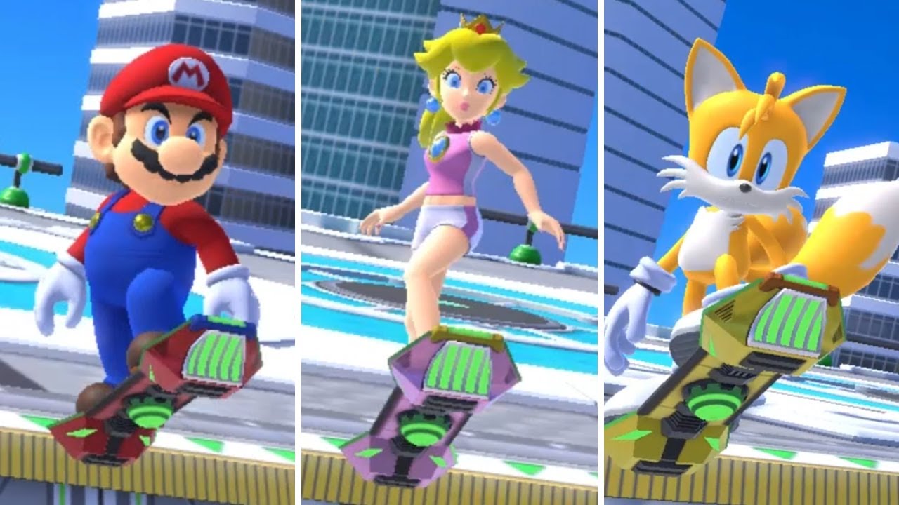 Mario & Sonic at the Olympic Games Tokyo 2020 - All Characters Dream Racing Gameplay