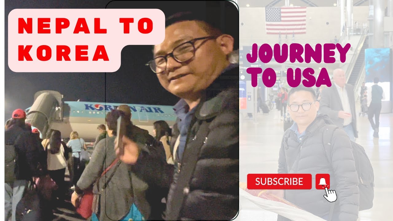 JOURNEY FROM NEPAL TO USA| KOREAN AIR| INCHEON AIRPORT