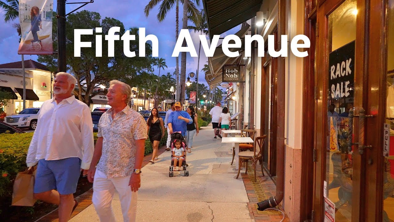 Walking Fifth Avenue in Naples, Florida on a Saturday Night
