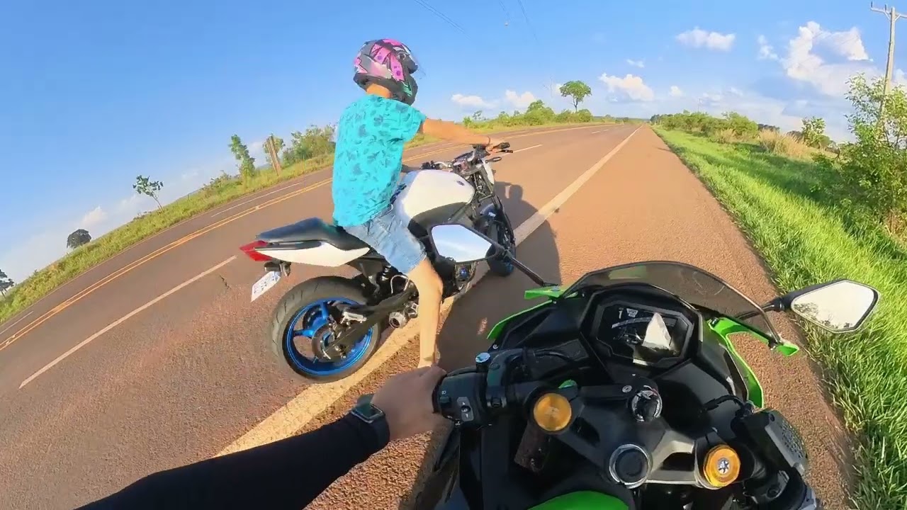 KAWASAKI ZX4R VS YAMAHA XJ6, PRIMEIRO TOP SPEED COM ZX4R