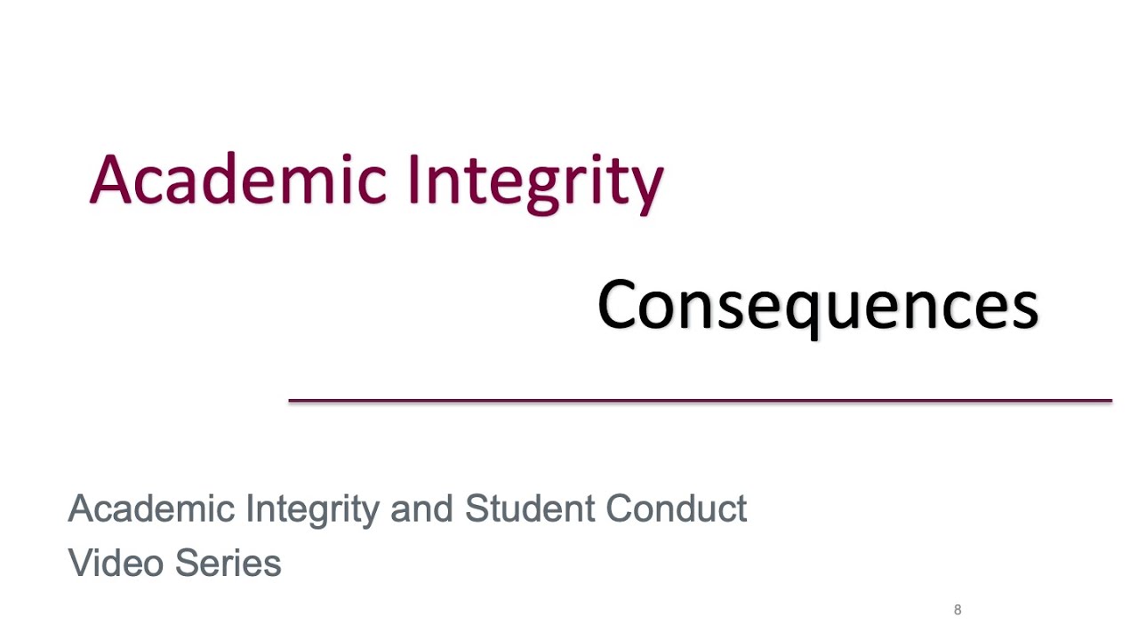 Academic Integrity - Consequences