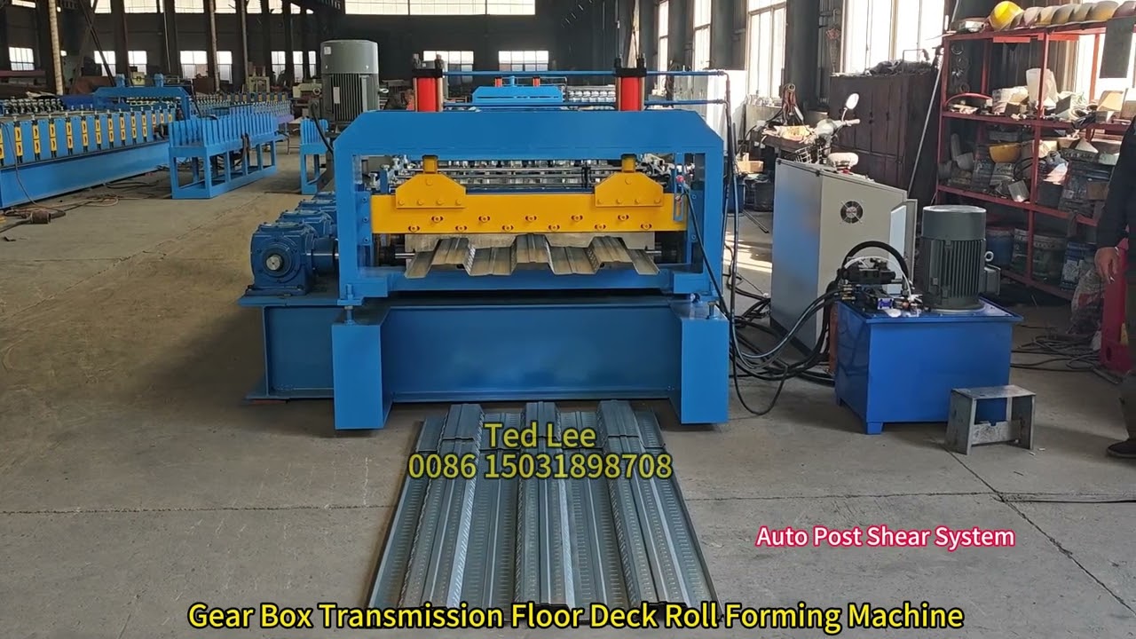 G550 Hardness Gear box transmission 1000mm floor deck roll forming machine