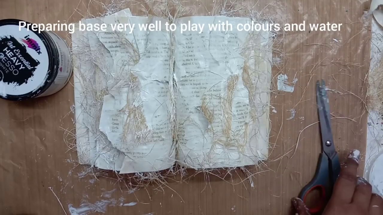 17. How To  create Easy Altered  Book    | Altered Art | Altered Page | Step by Step | Mixed Media