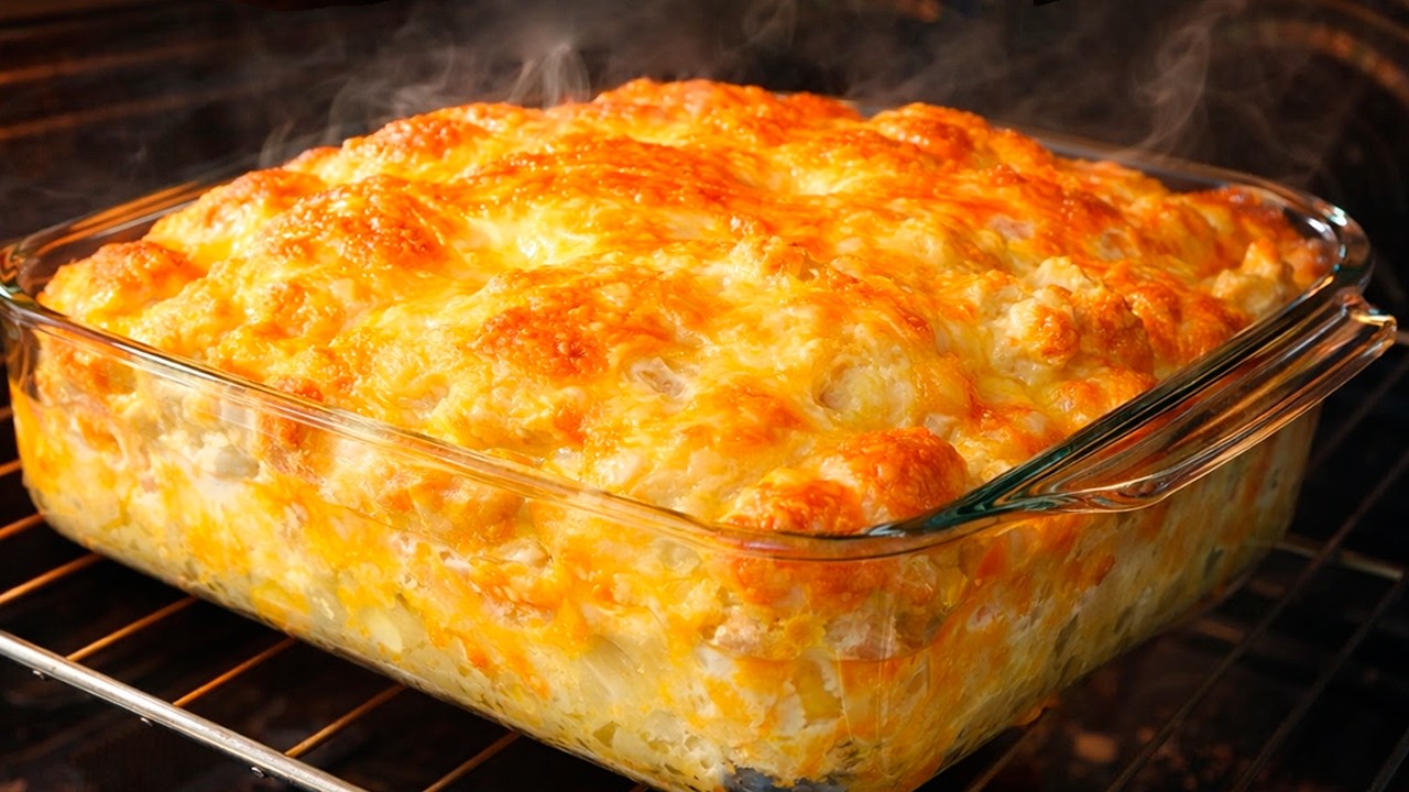 Just pour egg over cauliflower! I cook it every morning now! A very tasty breakfast.
