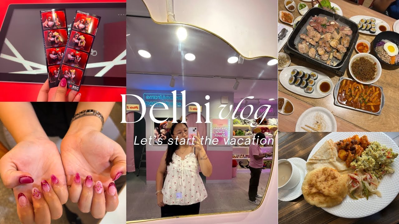 Delhi vlog  | first time nail extensions | foodie | Tibetan vlogger 