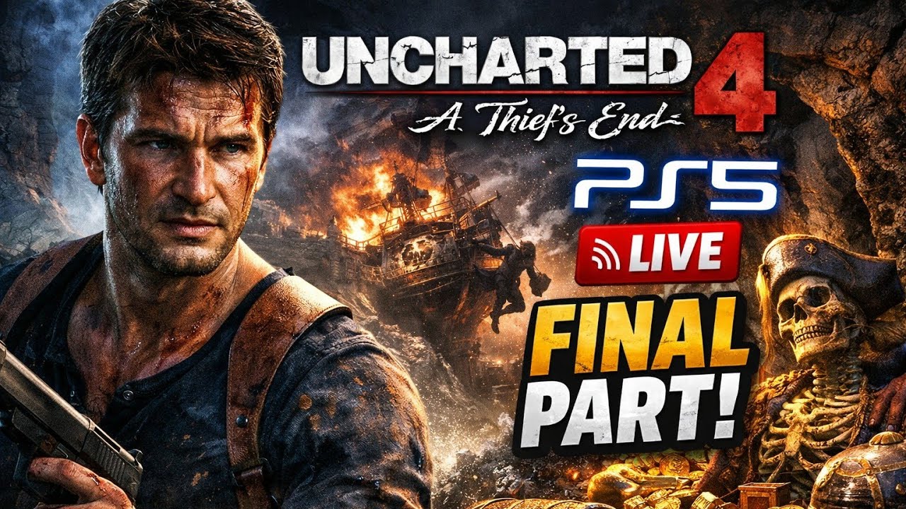 🔥 Uncharted 4: A Thief’s End – LIVE PS5 Gameplay | FINAL PART | 4K 60FPS 🎮