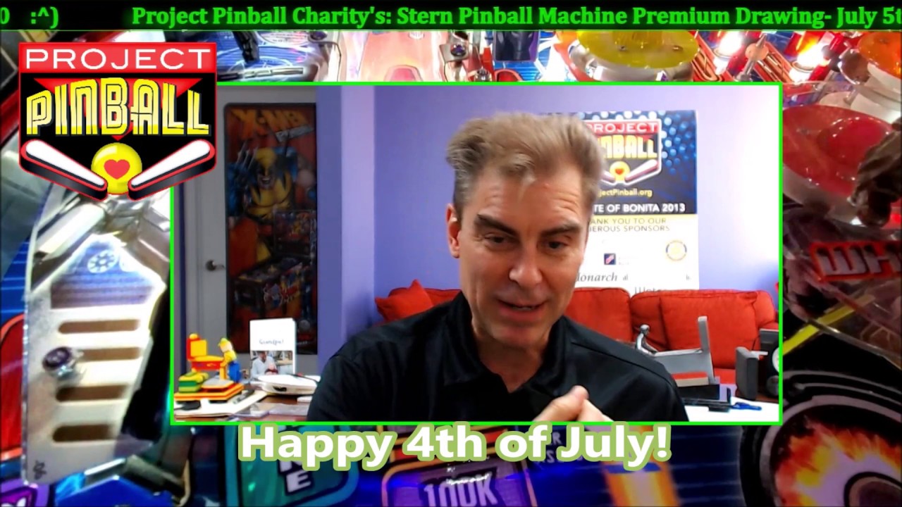 Project Pinball Charity's Stern Premium Pinball Machine Raffle- July 5th, 2020